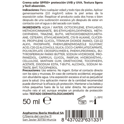 Crema Solar Facial SPF50+ 10 ml – Versión Mini  - Siempre contigo