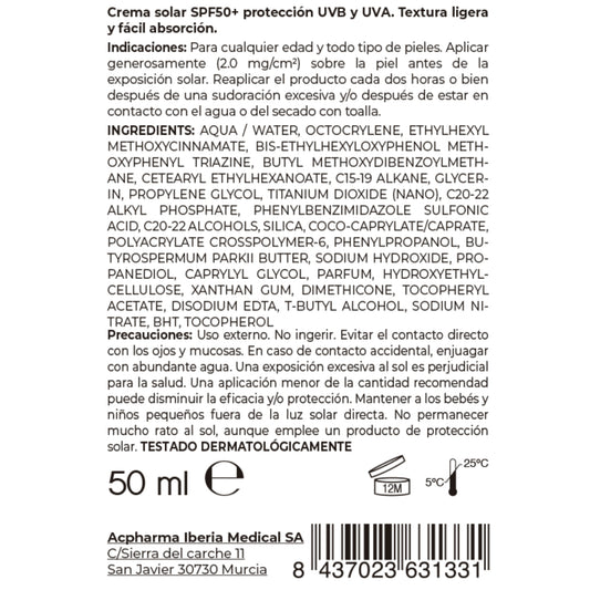 Crema Solar Facial SPF50+ 10 ml – Versión Mini  - Siempre contigo