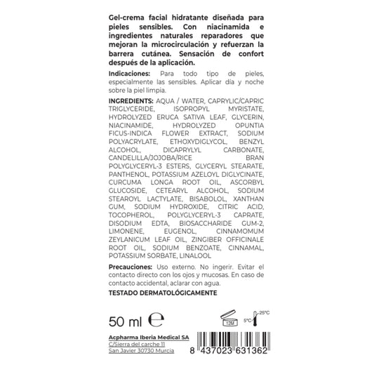 Gel-Crema Pieles Sensibles –  50ml
