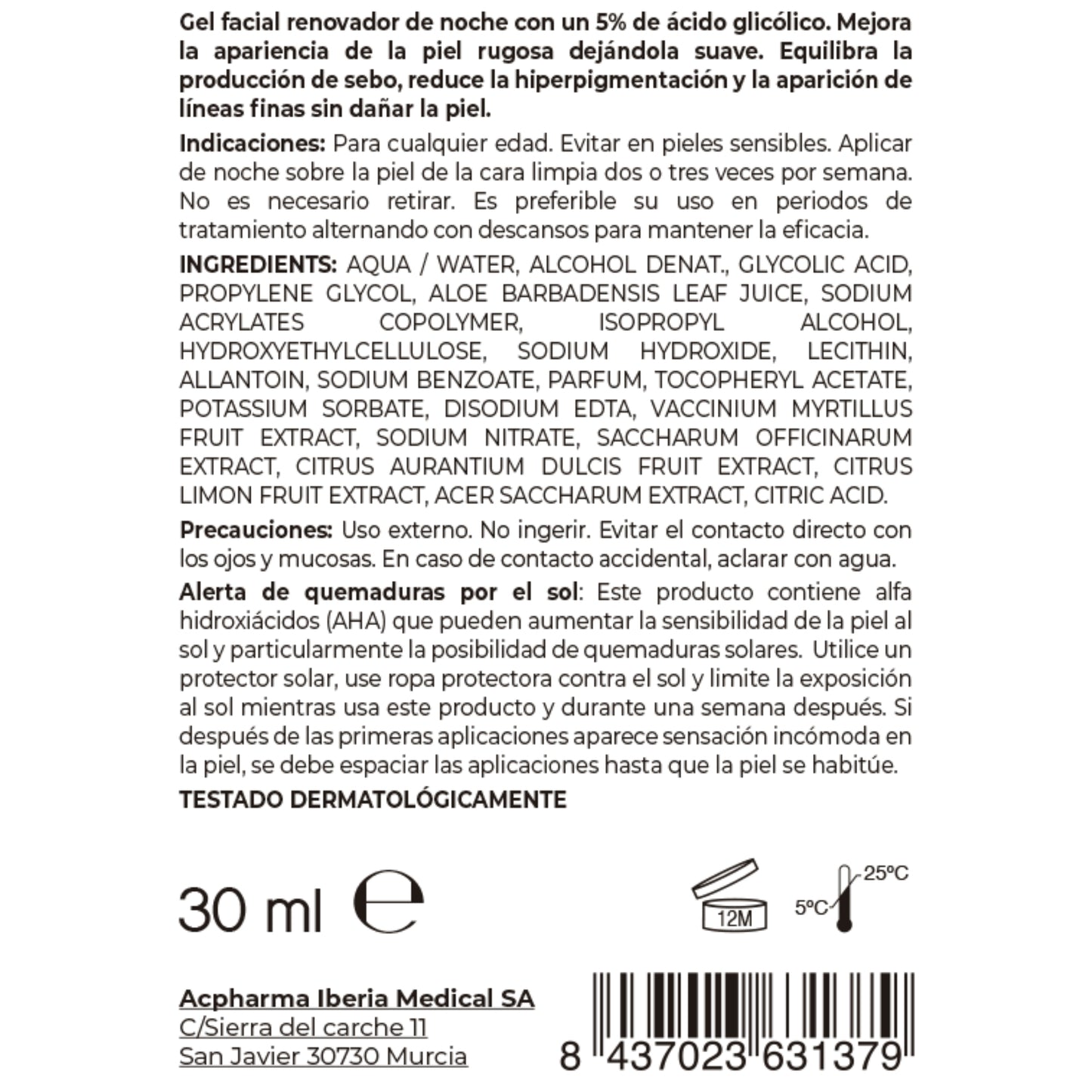 Peeling Suave con Ácido Glicólico 50 ml