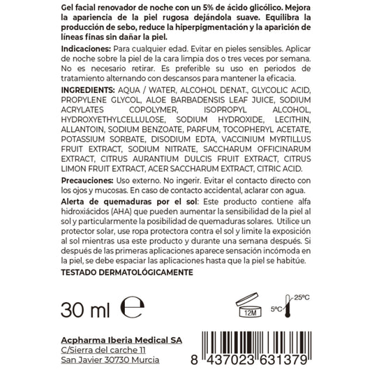 Peeling Suave con Ácido Glicólico 50 ml