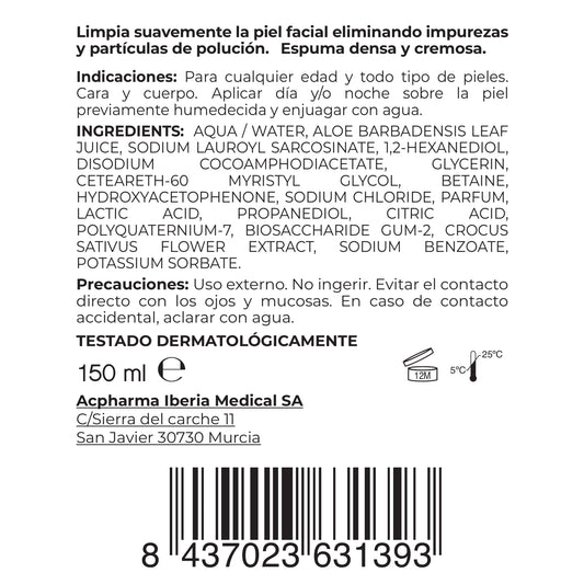 Mousse Limpiador Facial - Limpieza y Confort Diario 150 ml