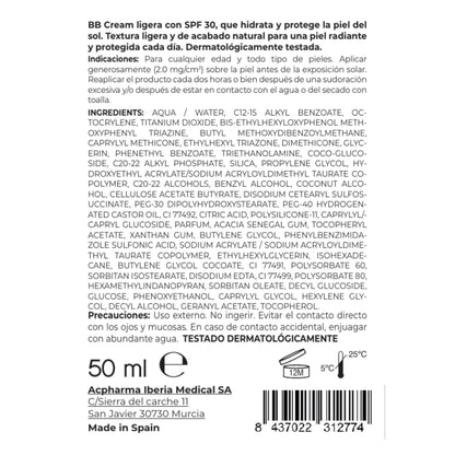 BB Cream Solar SPF30 (con tono) 50 ml