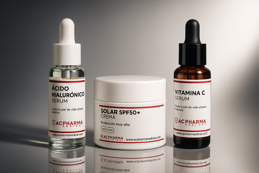 Pack Hidratación + Luminosidad + Protección (AH+ Vitamina C + SPF50+
